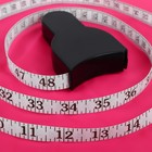 Рулетка для измерения объёмов тела портновская, 150 см (снаружи дюймы, внутри см), чёрная - Фото 3
