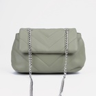 Сумка женская мессенджер на магните, 23×7×14 см, оливковая - Фото 7