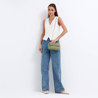 Сумка женская мессенджер на магните, 23×7×14 см, оливковая - Фото 3