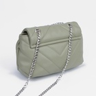 Сумка женская мессенджер на магните, 23×7×14 см, оливковая - Фото 10