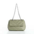 Сумка женская мессенджер на магните, 23×7×14 см, оливковая - Фото 9