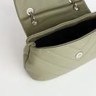 Сумка женская мессенджер на магните, 23×7×14 см, оливковая - Фото 4