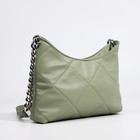 Сумка-багет на молнии, цвет зелёный - фото 21538955