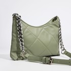 Сумка-багет на молнии, цвет зелёный - фото 21538957