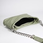 Сумка-багет на молнии, цвет зелёный - фото 21538959