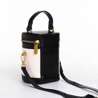 Кросс-боди на молнии, цвет чёрный/коричневый - фото 21539047