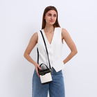 Кросс-боди на молнии, цвет чёрный/коричневый - фото 23985286