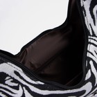 Сумка женская на молнии, цвет чёрный/белый - фото 38936983