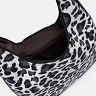 Сумка женская на молнии, цвет чёрный/белый - фото 21539073