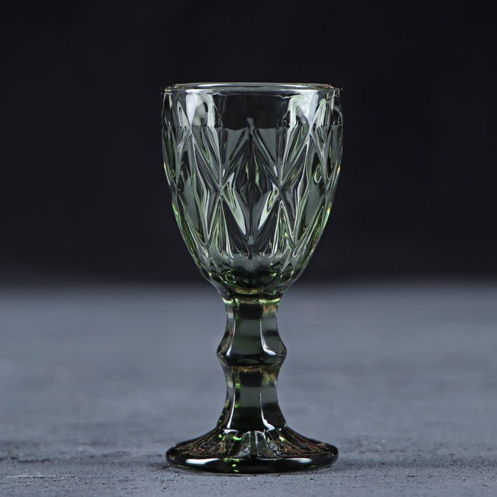 Рюмка стеклянная Magistro «Круиз», 50 мл, 5×10 см, цвет серо-зелёный - фото 1885349101