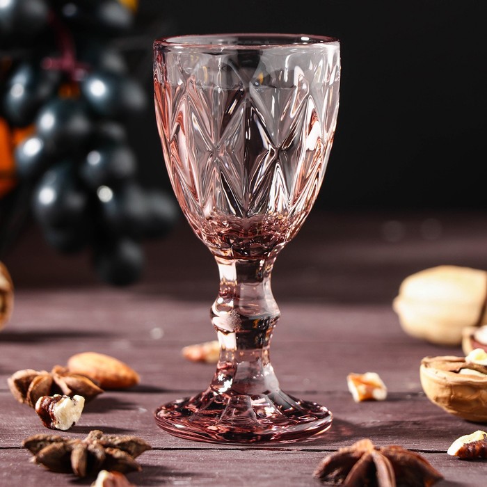 Рюмка стеклянная Magistro «Круиз», 50 мл, 5×10 см, цвет бордовый - Фото 1