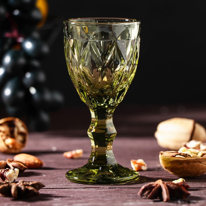 Рюмка стеклянная Magistro «Круиз», 50 мл, 5×10 см, цвет зелёный - Фото 1