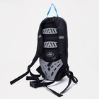 Рюкзак туристический с расширением, 2 отдела на молнии, 7 л, наружный карман, цвет чёрный/серый - фото 27135362