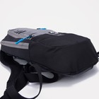 Рюкзак туристический с расширением, 2 отдела на молнии, 7 л, наружный карман, цвет чёрный/серый - фото 27135363