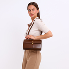 Сумка-мессенджер на клапане, цвет коричневый - фото 24047257