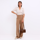 Сумка-мессенджер на клапане, цвет коричневый - фото 24047258