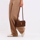 Сумка-мессенджер на клапане, цвет коричневый - фото 24047259