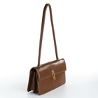 Сумка-мессенджер на клапане, цвет коричневый - фото 24073046