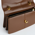 Сумка-мессенджер на клапане, цвет коричневый - фото 24073050