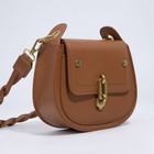 Сумка-мессенджер на клапане, цвет коричневый - фото 41993323