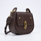 Сумка-мессенджер на клапане, цвет коричневый - фото 24628125