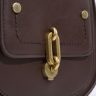 Сумка-мессенджер на клапане, цвет коричневый - фото 24628126