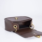 Сумка-мессенджер на клапане, цвет коричневый - фото 24628130