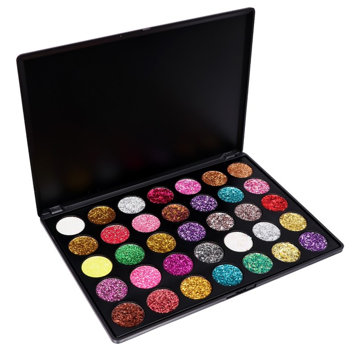 Палетка теней с блёстками, 35 цветов - Фото 1