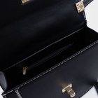 Сумка женская на клапане, цвет чёрный - фото 39792438