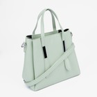 Сумка женская тоут на молнии, цвет зелёный - фото 21539335