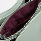 Сумка женская тоут на молнии, цвет зелёный - фото 21539336