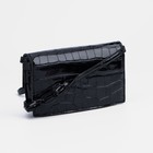 Сумка-мессенджер на клапане, цвет чёрный/жёлтый - фото 61884825