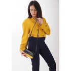 Сумка-мессенджер на клапане, цвет чёрный/жёлтый - фото 61884827