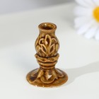 Подсвечник на 1 свечу, керамика гжель, цветной, 5×4 см, МИКС 7793843
