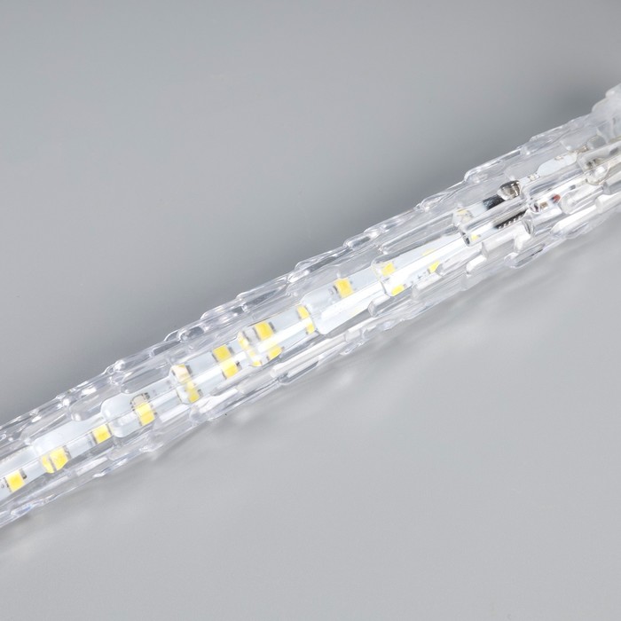 Гирлянда «Сосульки» 2.1 × 0.3 м, IP65, прозрачная нить, 216 LED, свечение белое с эффектом стекания, 24 В - фото 1898625457