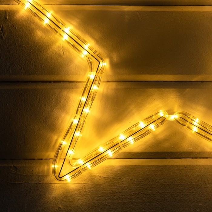 Светодиодная фигура «Звезда», 56 см, дюралайт, 96 LED, 24 В, свечение тёплое белое - фото 1927875218