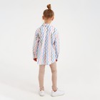 Рубашка для девочки MINAKU: Cotton Collection цвет белый, рост 110 - фото 808843116