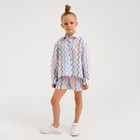 Рубашка для девочки MINAKU: Cotton Collection, белая, рост 116 см - Фото 4