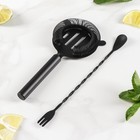 Набор бармена Black, 4 предмета, нержавеющая сталь - Фото 3