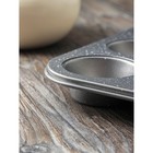 Форма для выпечки Magistro Gourmet Range, 35×26,5×3 см, 12 ячеек, толщина 0,6 мм, антипригарное покрытие, цвет серый - Фото 3