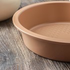 Форма для выпечки Magistro Shiny Diamond, 22,5×22,5×5 см, толщина 0,6 мм, антипригарное покрытие, цвет коричневый - фото 24286727