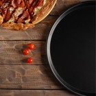 Форма для пиццы Magistro Pizzaiolo, 37×1 см, толщина 0,7 мм, антипригарное покрытие, цвет чёрный - Фото 6