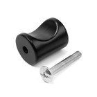 Ручка-кнопка CAPPIO, РК102, d=18 мм, пластик, цвет черный - фото 11240731