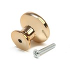 Ручка-кнопка CAPPIO РК101, d=32 мм, пластик, цвет золото с белой вставкой - Фото 7