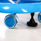 Ходунки «Забава», 8 силик. колес, муз., свет, игрушки, голубой-зеленый - Фото 5