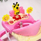 Ходунки «Пчелка», 8 силик. колес, муз., свет, игрушки, розовый - Фото 3