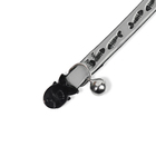 Ошейник для кошек «Рыбки», 30×1 см, со светоотражающим покрытием, серебристый - Фото 3