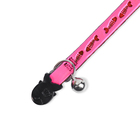 Ошейник кошачий со светоотражающим покрытием «Рыбки», 30×1 см, розовый - Фото 3