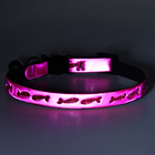 Ошейник кошачий со светоотражающим покрытием «Рыбки», 30×1 см, розовый - Фото 7