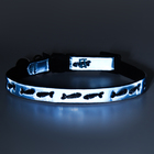 Ошейник кошачий со светоотражающим покрытием «Рыбки», 30×1 см, голубой - Фото 7